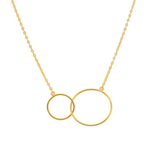 10K Interlocked Circles Necklace