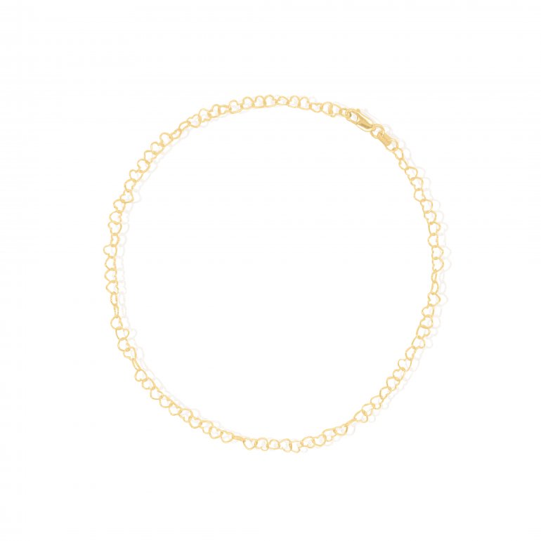 10K Gold Heart Anklet