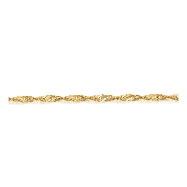 Solid Gold Singapore Chain Necklace