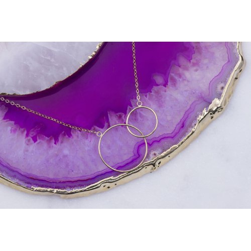 10K Interlocked Circles Necklace