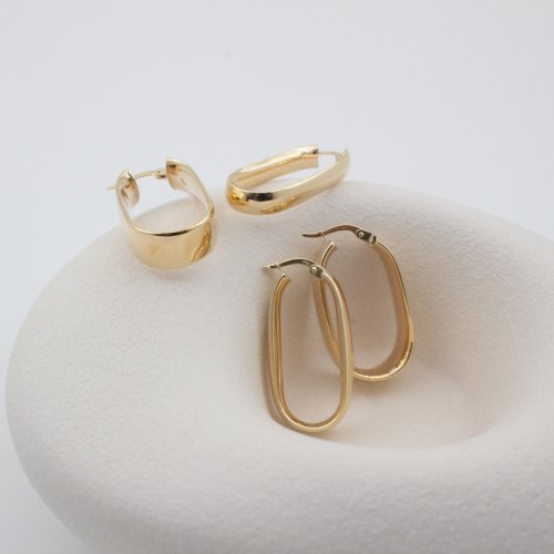 10K Chunky Anchor Hoops