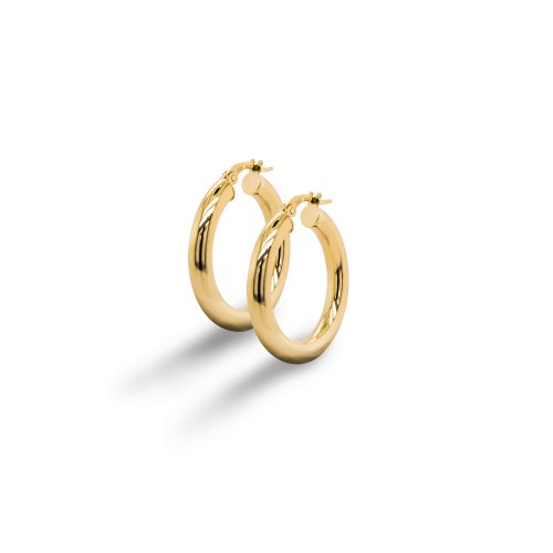 10K Tube Hoop Earrings