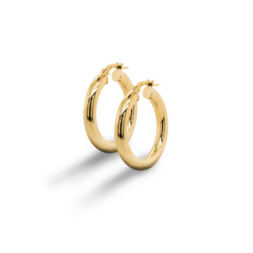 10K Tube Hoop Earrings