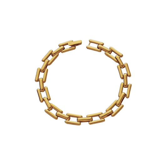 Square Link Gold PVD Bracelet