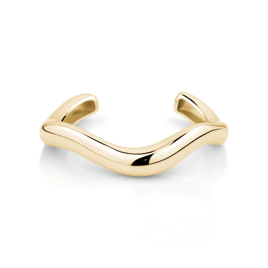 Gold Bold Wavy Cuff