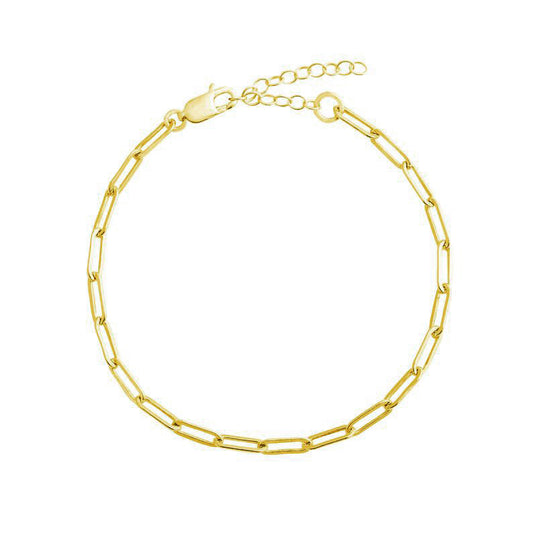 Gold Vermeil Paperclip Anklet