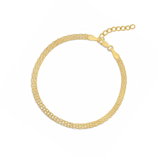 Gold Vermeil Bismark Chain Anklet