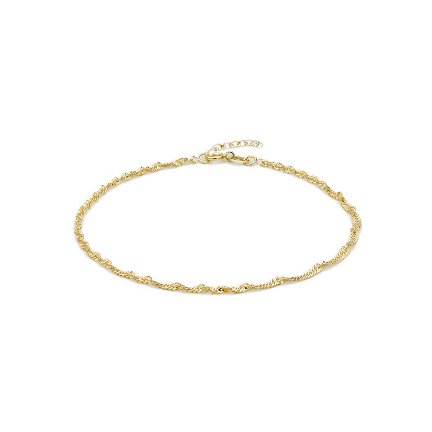 Gold Vermeil Singapore Chain Anklet