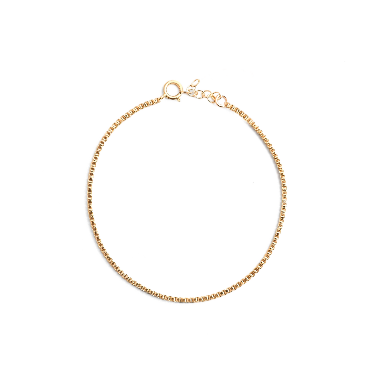 Gold Vermeil Box Chain Bracelet