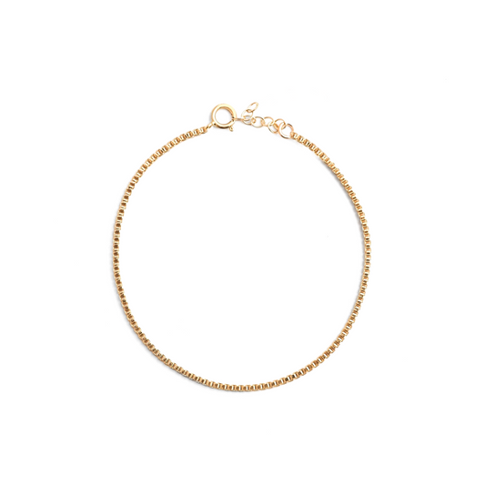 Gold Vermeil Box Chain Bracelet