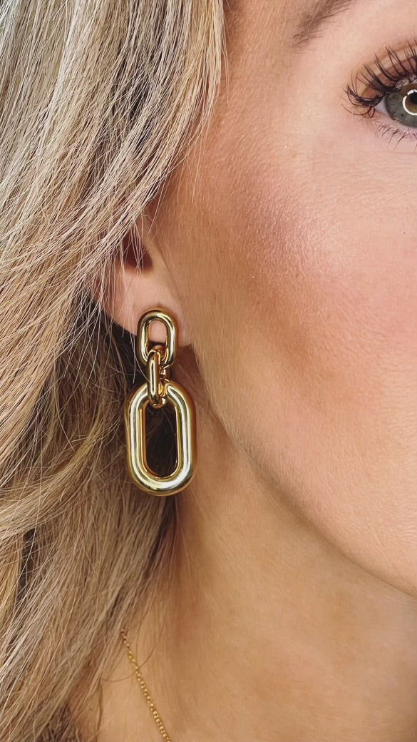 Gold Bold Chain Earrings