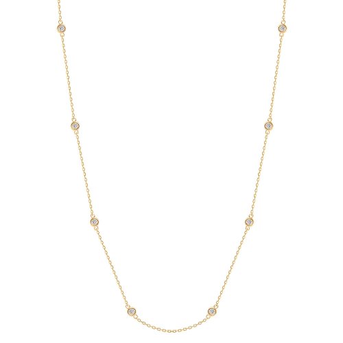 Gold Vermeil CZ By The Yard Chain