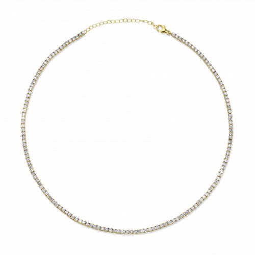 Gold Vermeil CZ Tennis Choker