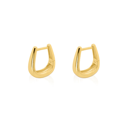 Gold Vermeil Tapered "U" Shaped Huggies