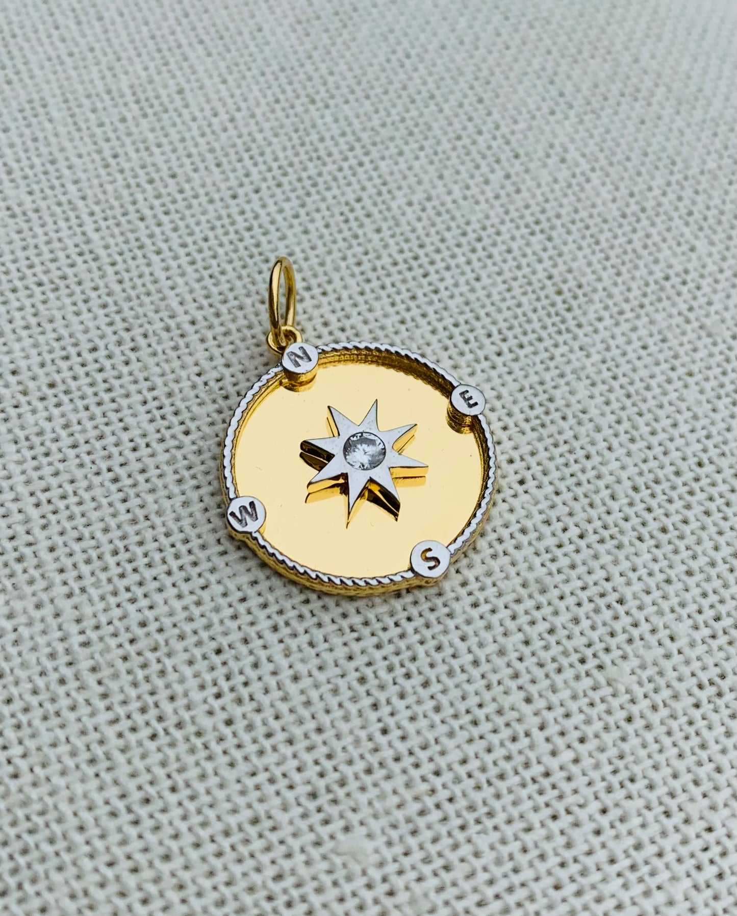 Gold Vermeil Inner Compass Charm