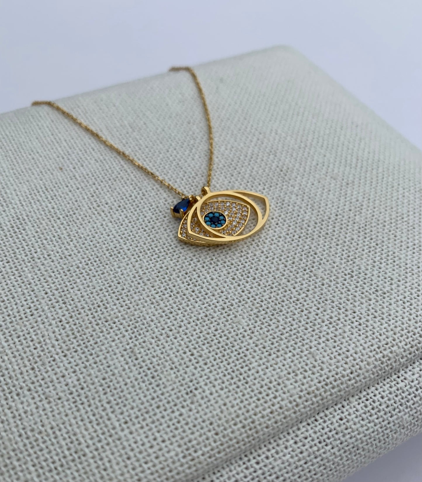 Gold Vermeil Guarded Eye Necklace