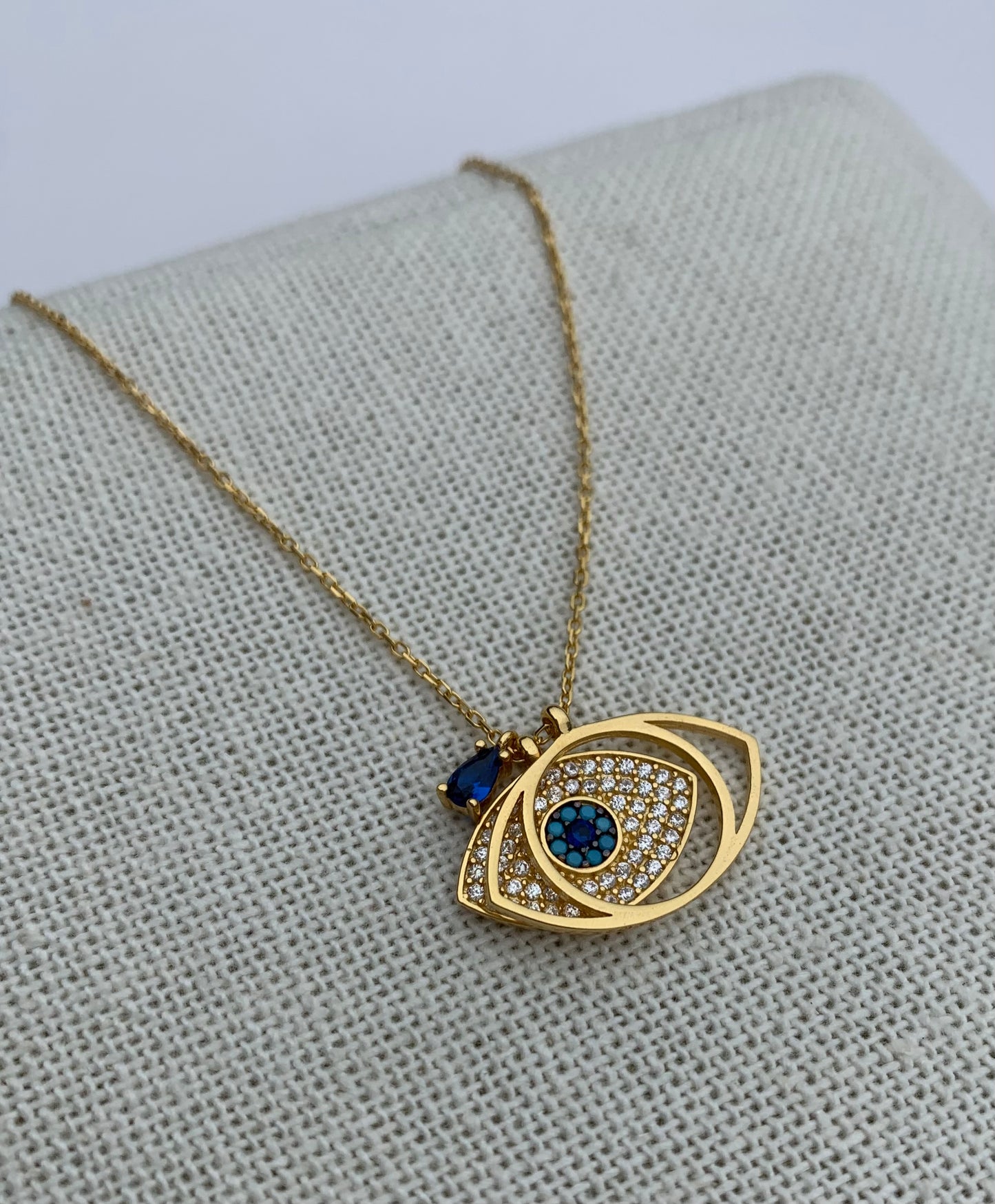 Gold Vermeil Guarded Eye Necklace