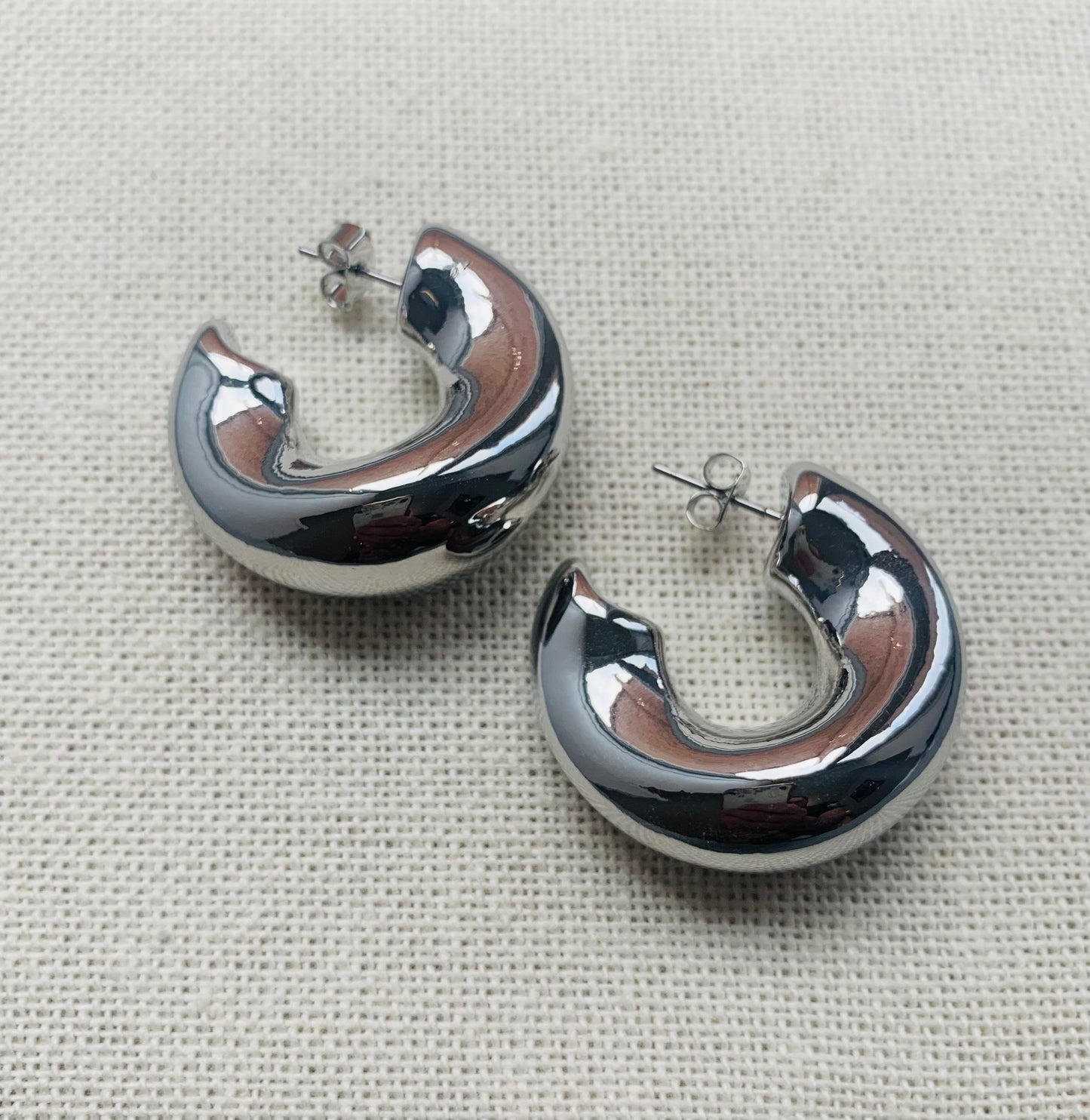 Silver Orla Hoops