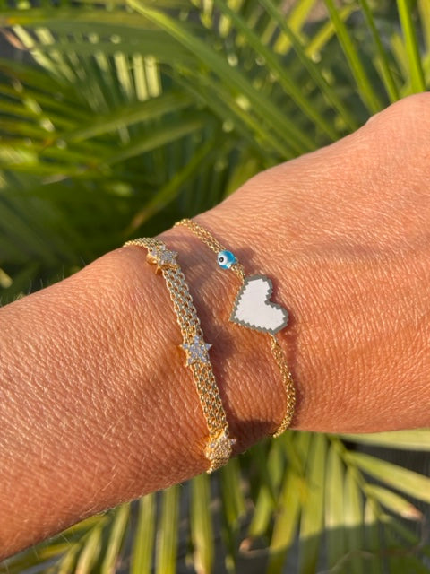 Gold Vermeil Electric Heart Bracelet