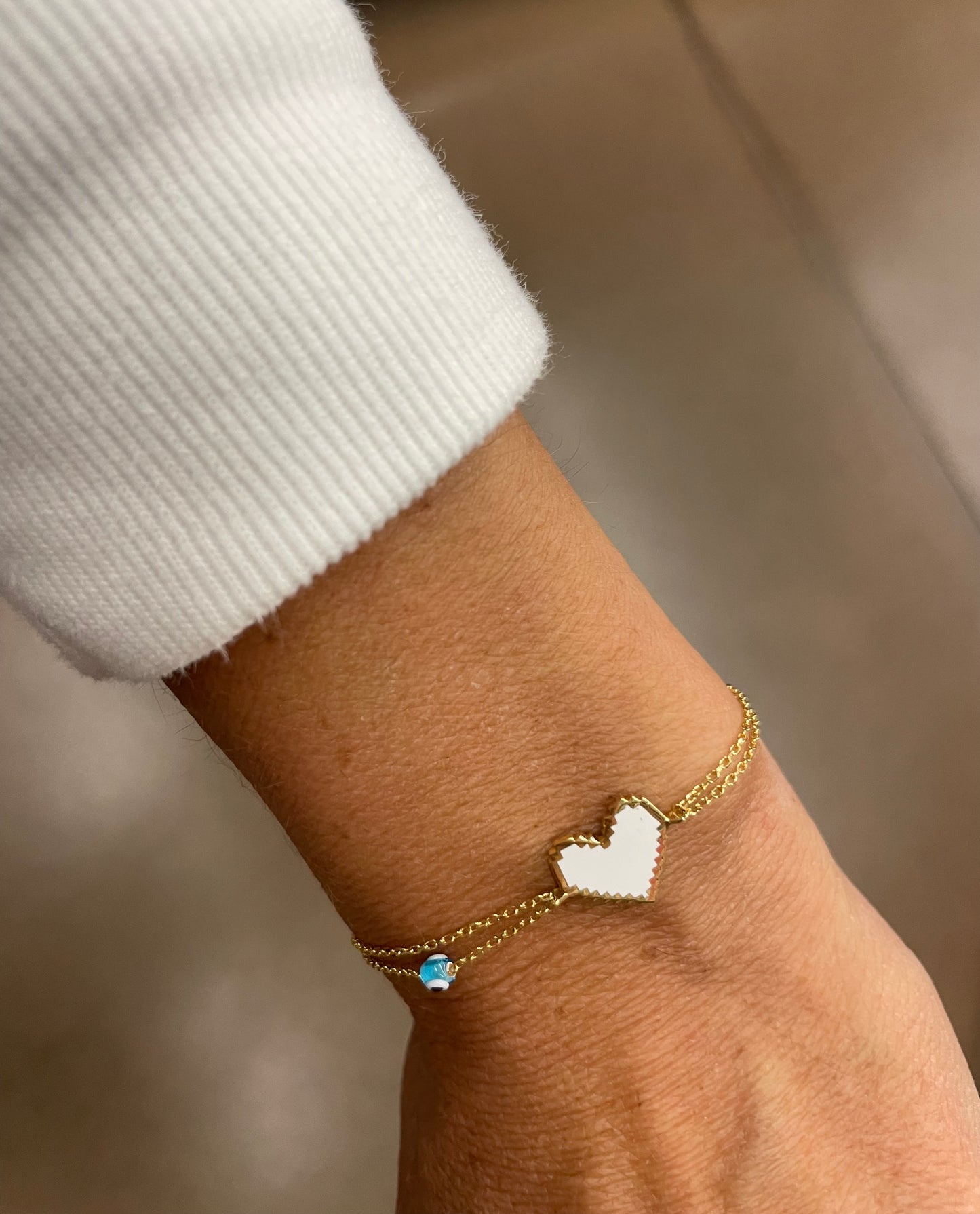 Gold Vermeil Electric Heart Bracelet