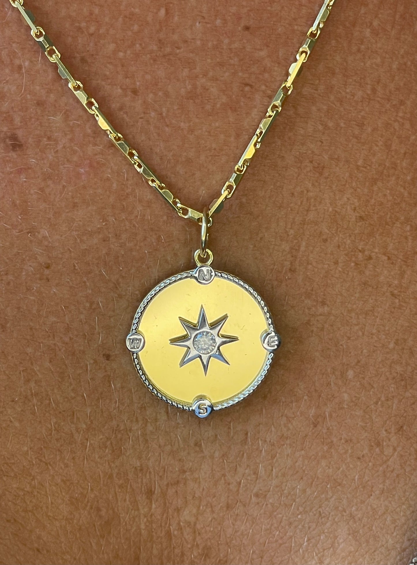 Gold Vermeil Inner Compass Charm