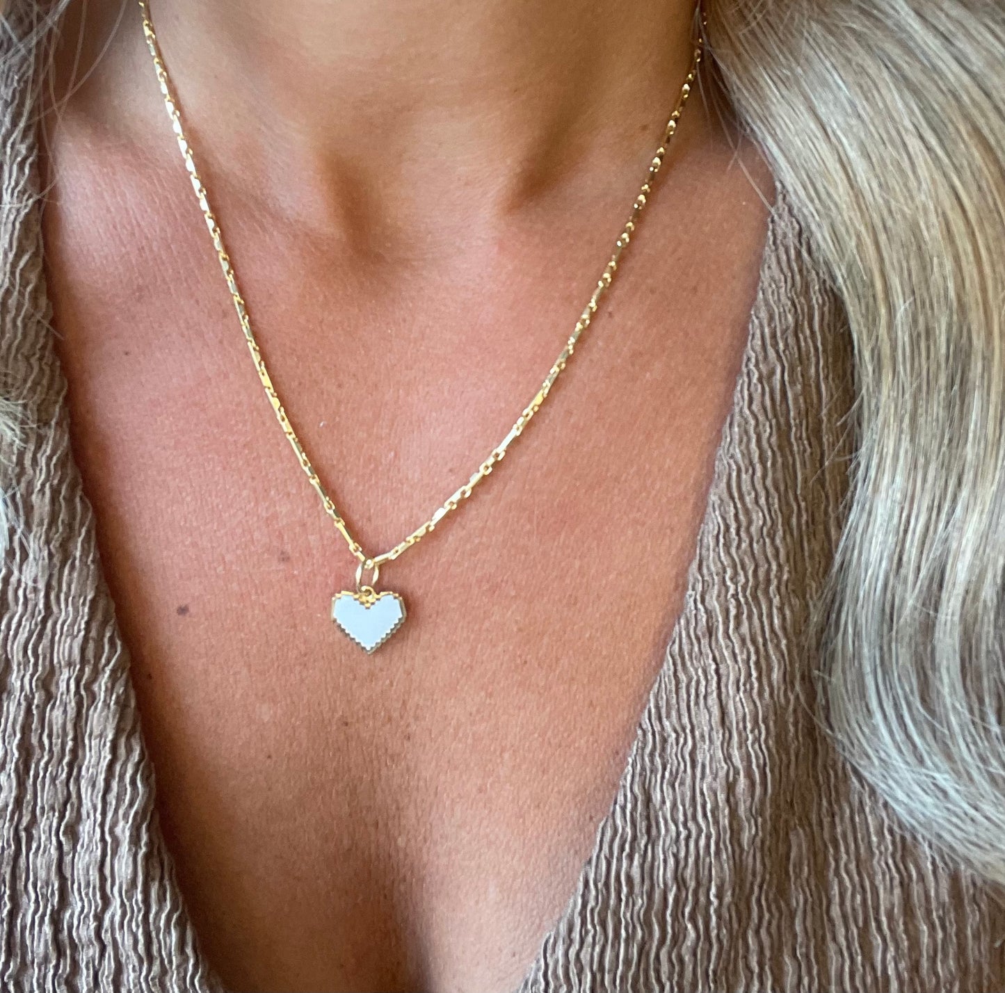 Gold Vermeil Electric Heart Charm