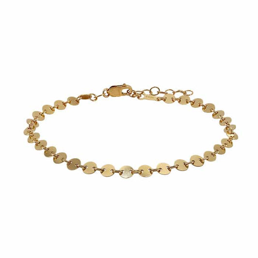 Gold Filled Disc Link Bracelet