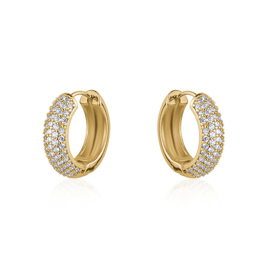 Gold CZ Small Hoops