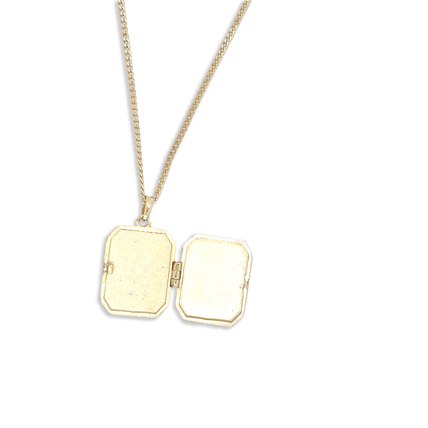 Gold Vermeil Mary Catherine Mother of Pearl Locket