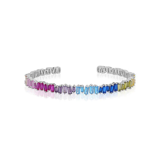 Silver Rainbow Love Cuff