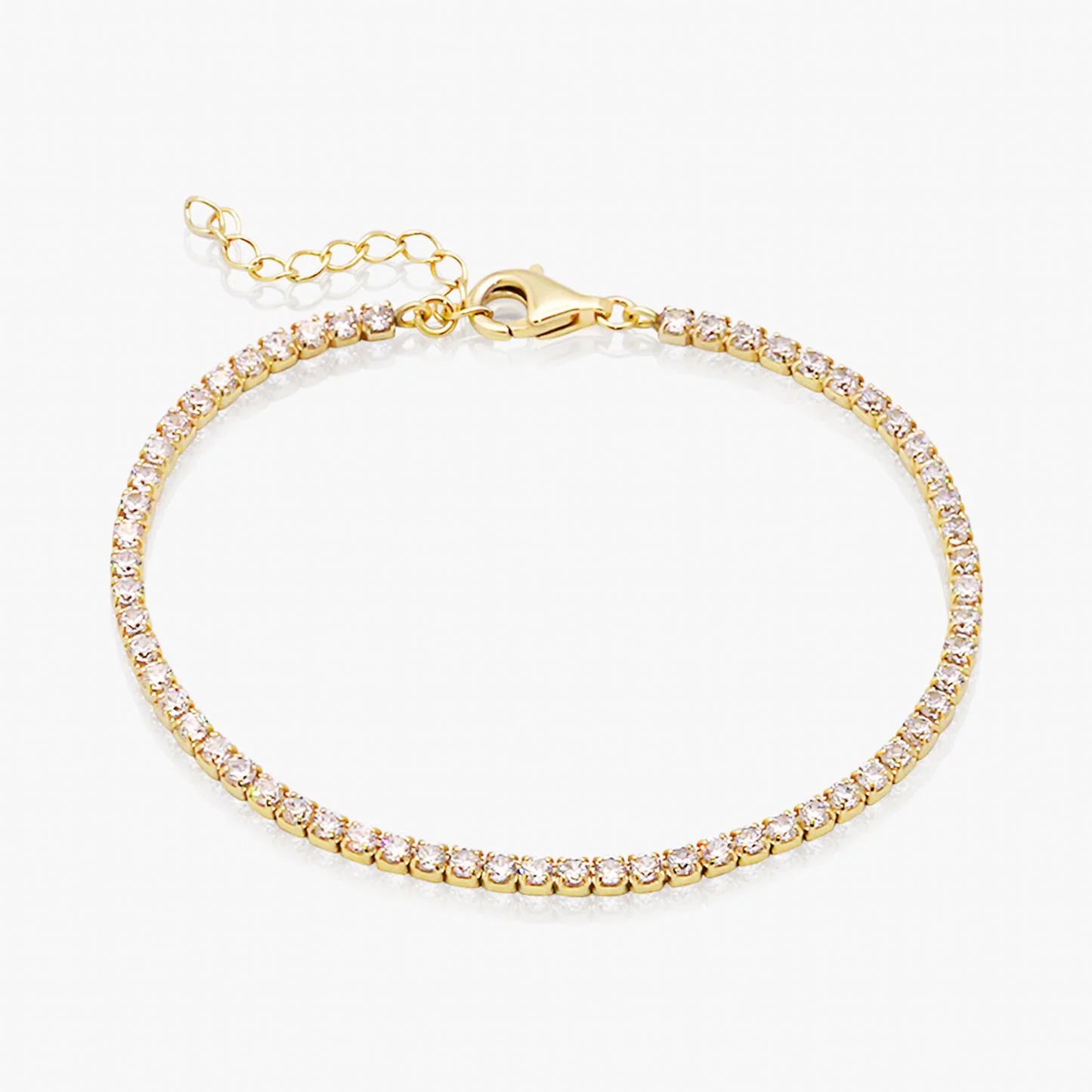 Gold Vermeil CZ Tennis Bracelet