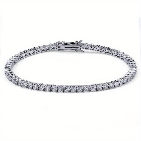 Sterling Silver CZ Tennis Bracelet 3MM