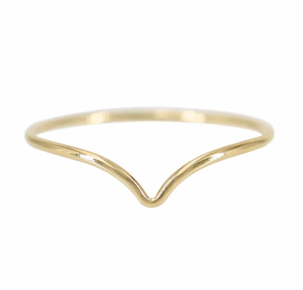 Gold Filled Stacking 'V' Ring