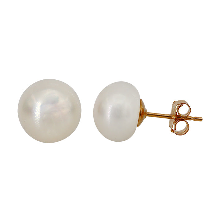 Gold Filled Pearl Stud Earrings