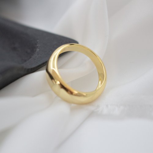 Gold Vermeil Dome Puffed Ring