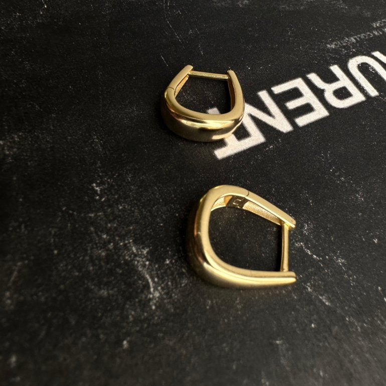 Gold Vermeil Tapered "U" Shaped Huggies