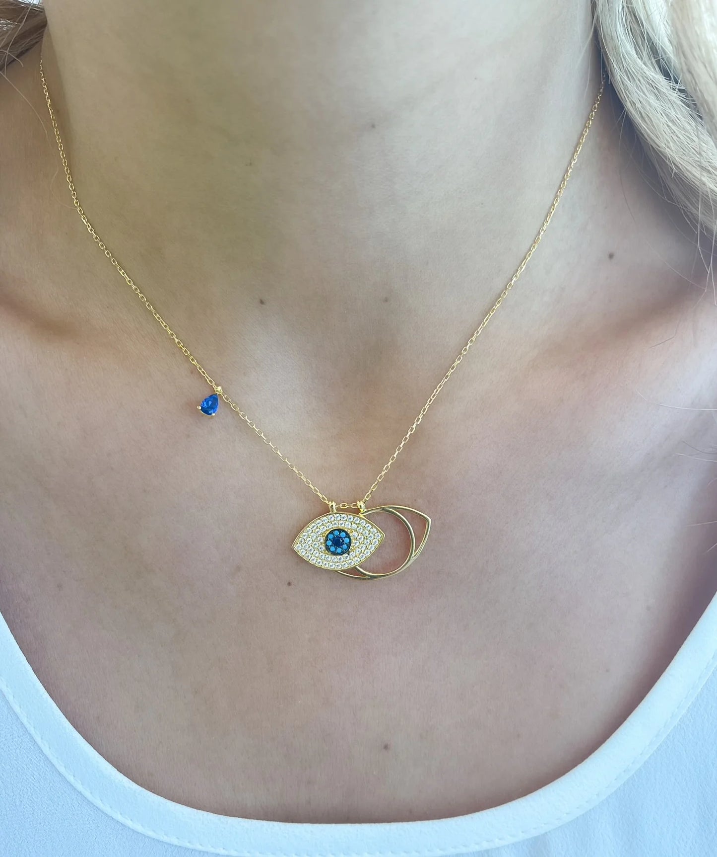 Gold Vermeil Guarded Eye Necklace