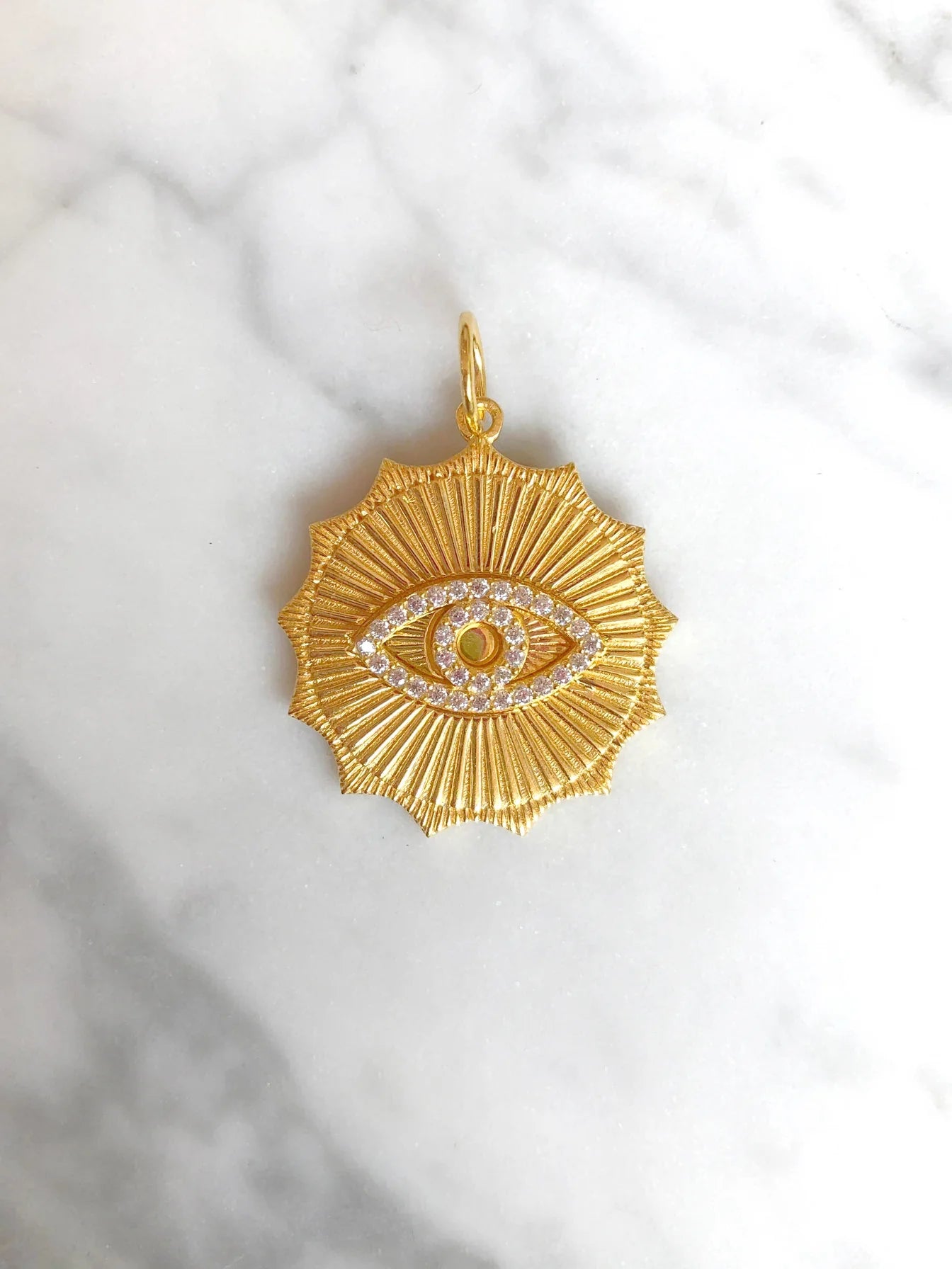 Gold Vermeil Eye Shield Charm