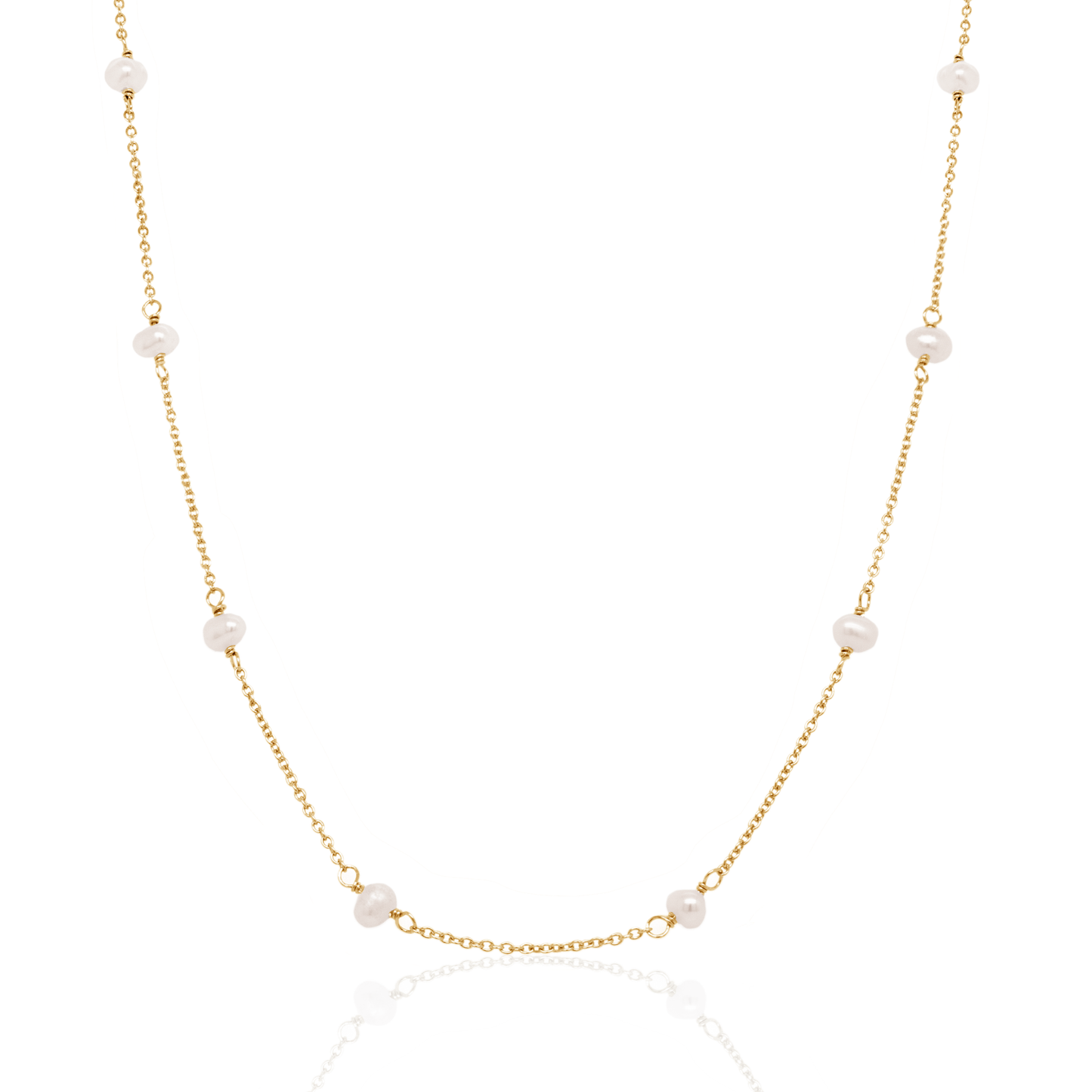 Gold Vermeil Dainty Pearl Chain