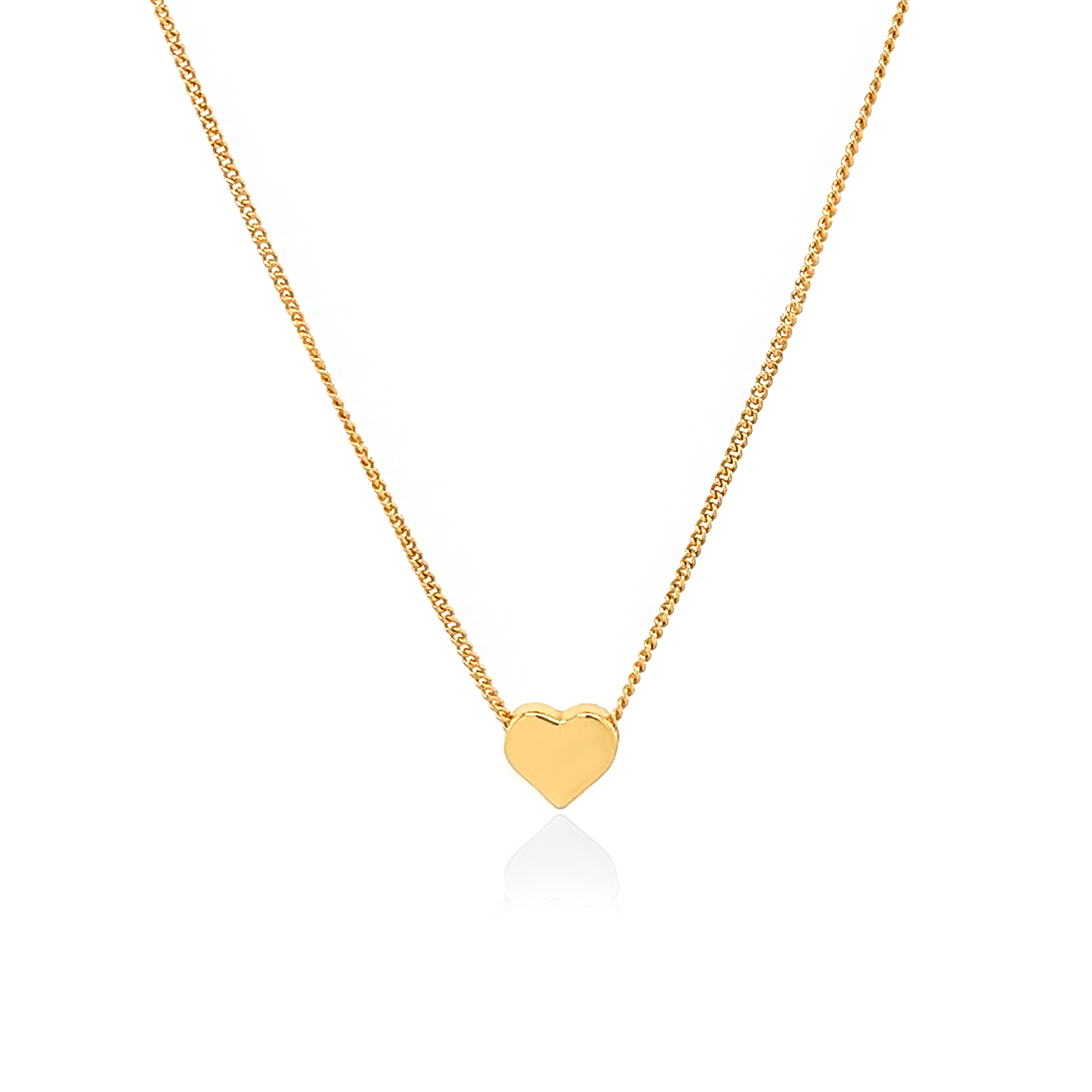 Gold Vermeil Heart Charm Necklace