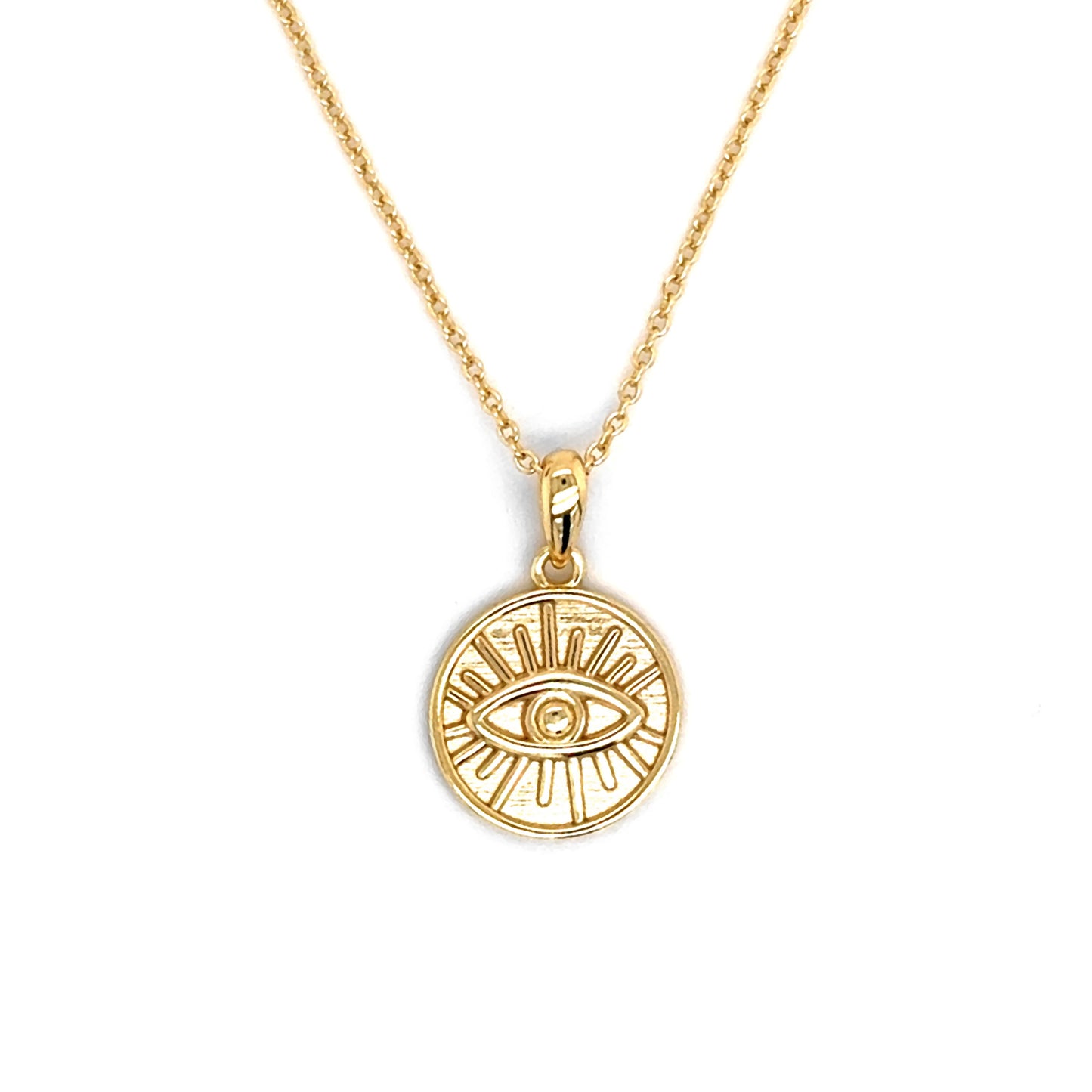 Gold Vermeil Evil Eye Pendant Necklace