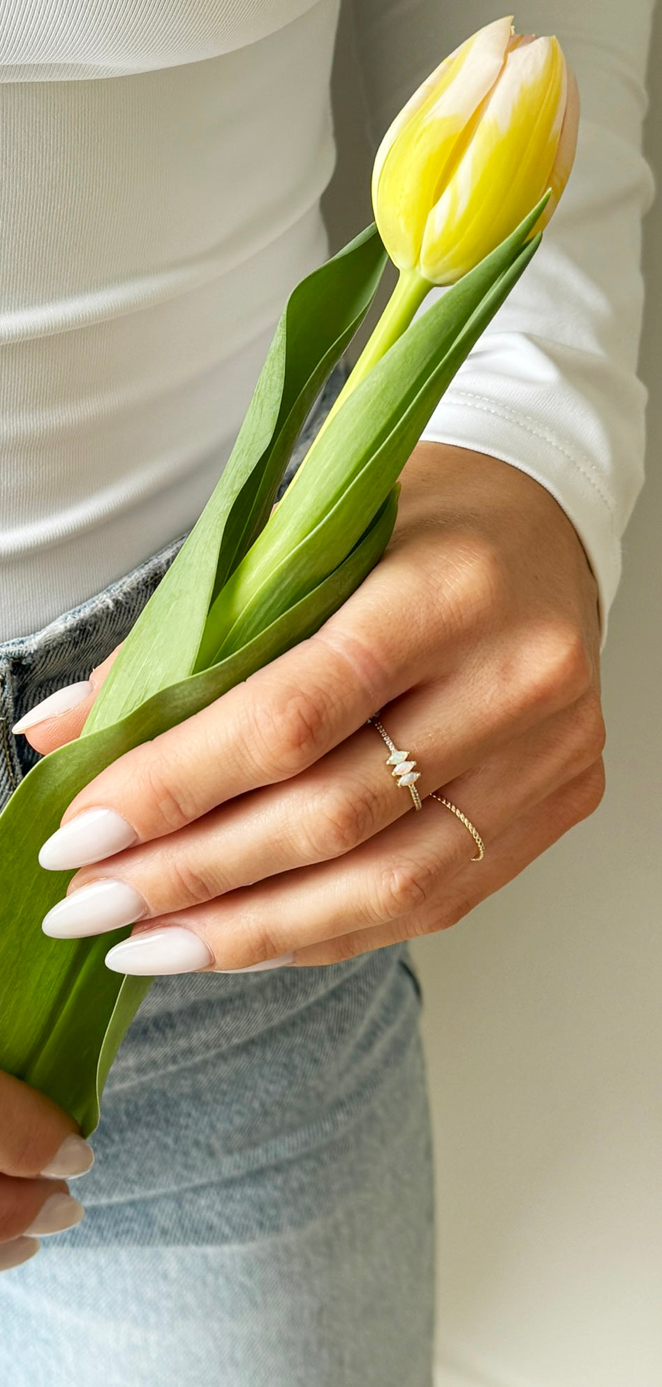 14K Opal and Diamond Ring