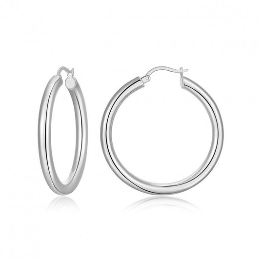 Sterling Silver Plain Hoop