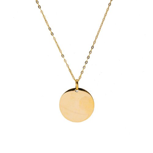 10K Gold Disc Necklace