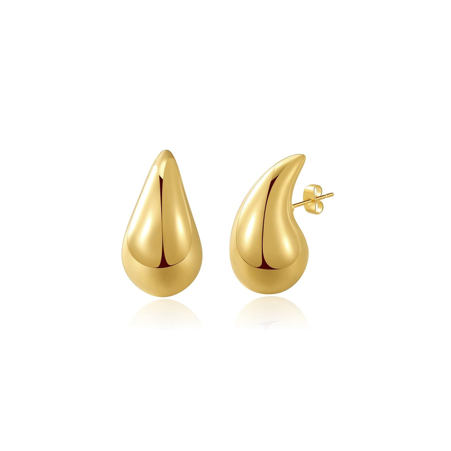 Gold Vermeil Chunky Teardrop Earrings