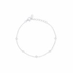 Sterling Silver Dainty Pearl Bracelet