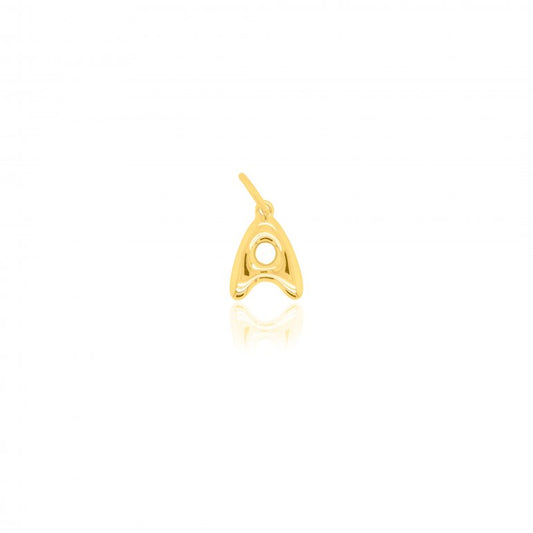 Gold Vermeil Bubble Monogram Charm