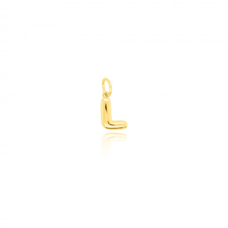 Gold Vermeil Bubble Monogram Charm