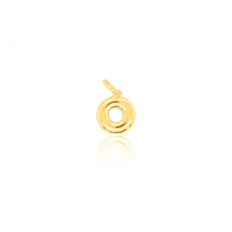 Gold Vermeil Bubble Monogram Charm