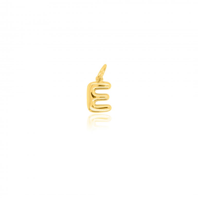 Gold Vermeil Bubble Monogram Charm